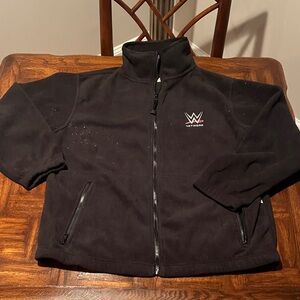 WWE Network Small Black Fleece Jacket - Small fabric marks in some areas